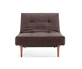 splitback chair fabric wood legs 1